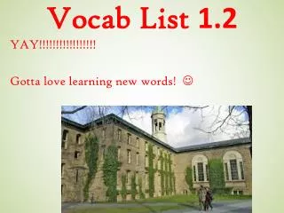Vocab List 1.2
