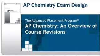 AP Chemistry Exam Design