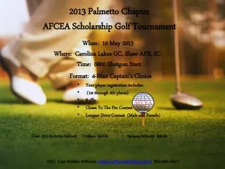 2013 Palmetto Chapter AFCEA Scholarship Golf Tournament