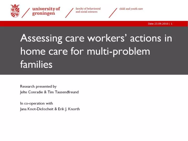assessing care workers actions in home care for multi problem families