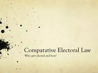 Comparative Electoral Law