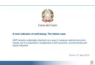 A new indicator of well-being : The Italian case