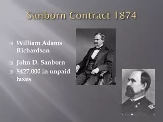Sanborn Contract 1874