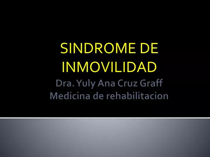 sindrome de inmovilidad