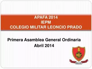 APAFA 2014 IEPM COLEGIO MILITAR LEONCIO PRADO