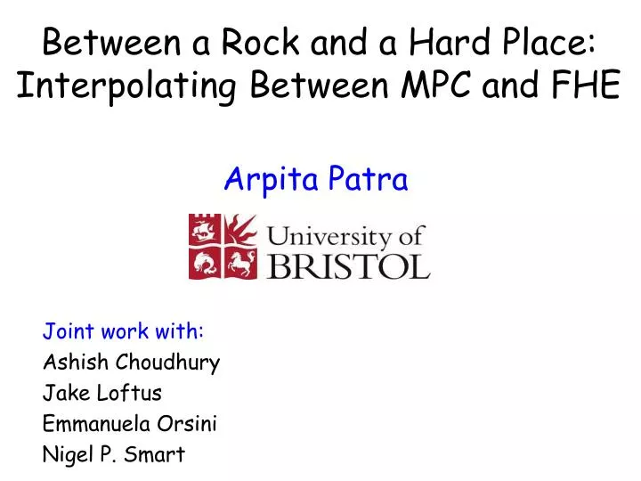 between a rock and a hard place interpolating between mpc and fhe