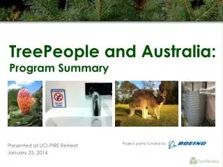 TreePeople and Australia: Program Summary