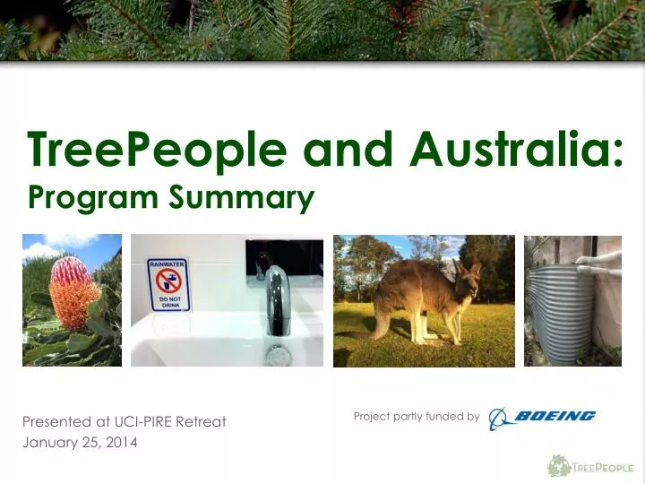 treepeople and australia program summary