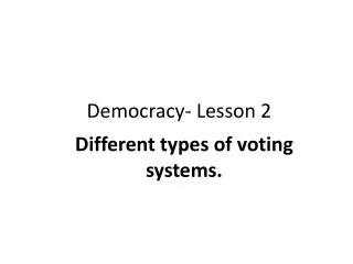 Democracy- Lesson 2