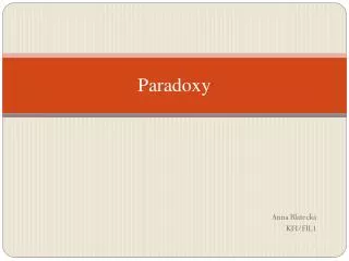 paradoxy