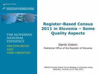 Register-Based Census 2011 in Slovenia – Some Quality Aspects