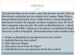 ahora