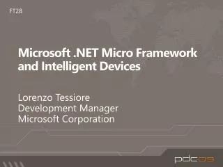 microsoft net micro framework and intelligent devices