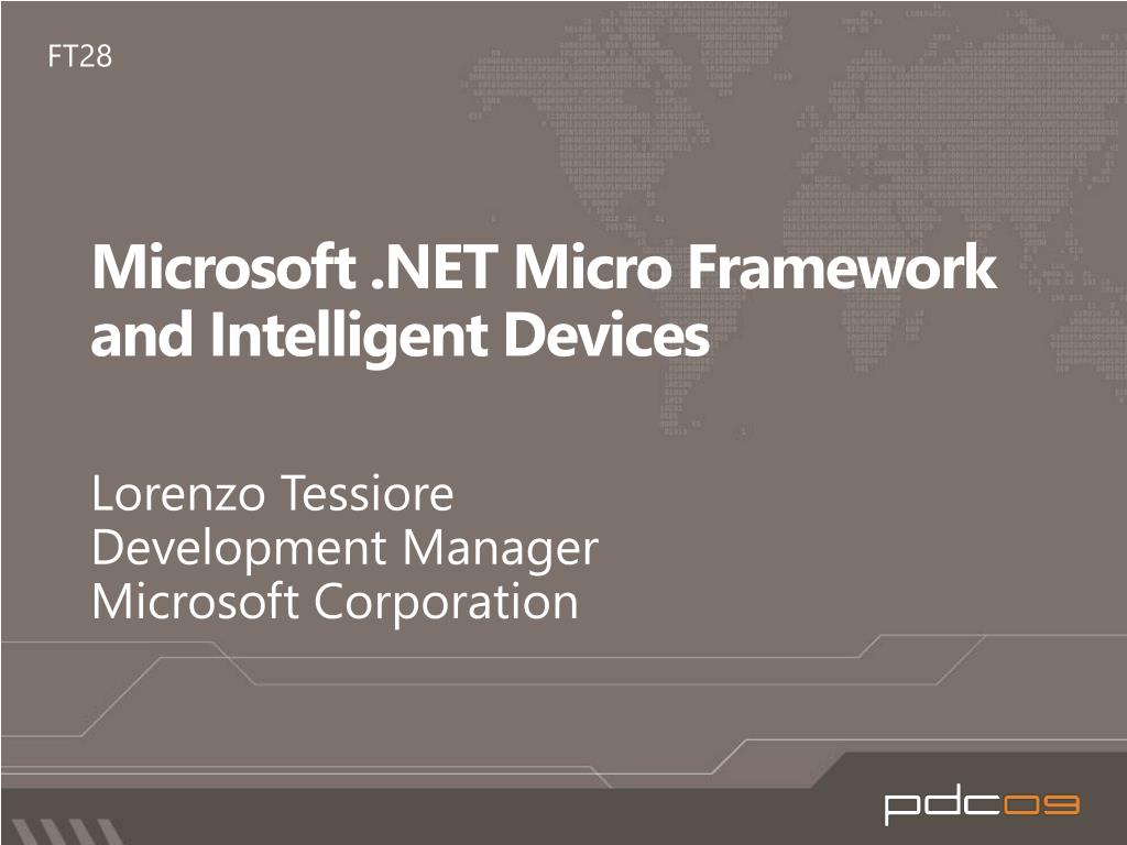 PPT - Microsoft .NET Micro Framework and Intelligent Devices PowerPoint ...