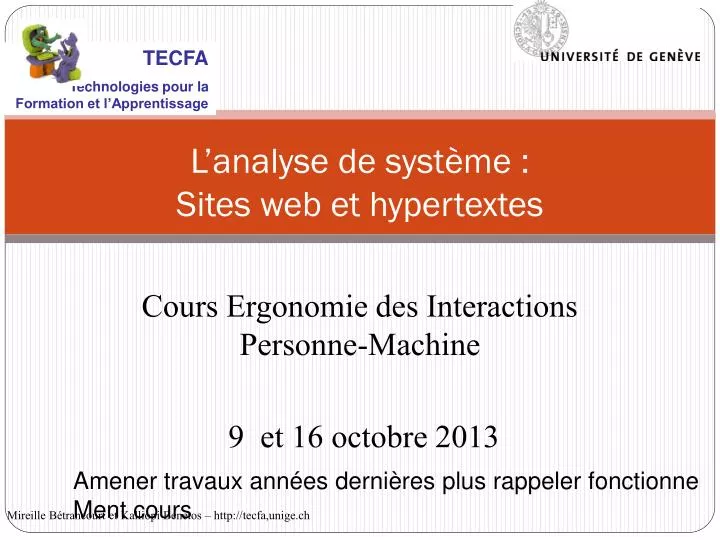 l analyse de syst me sites web et hypertextes