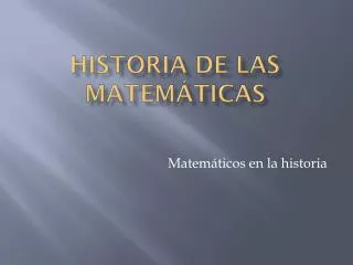 historia de las matem ticas