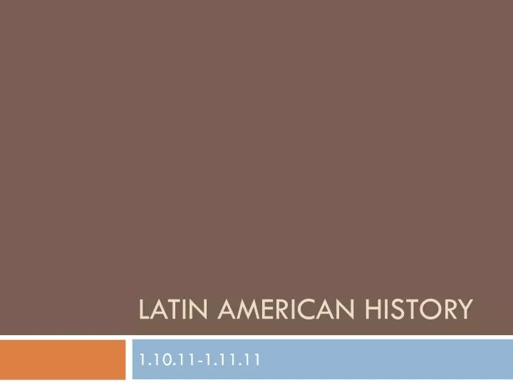 latin american history