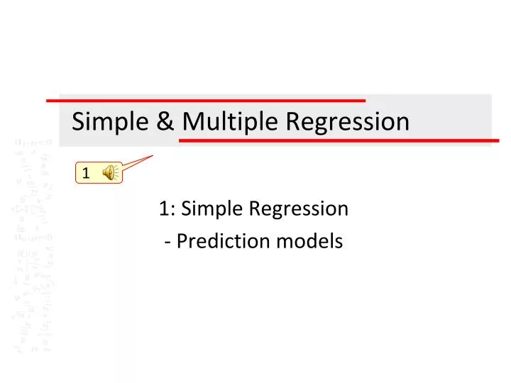 simple multiple regression