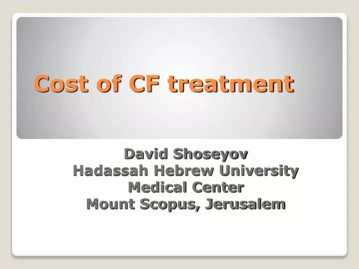 cost of cf treatment