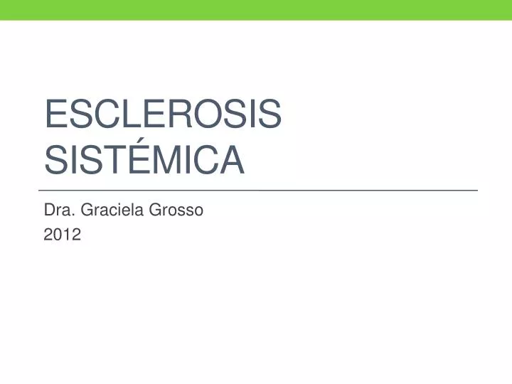 esclerosis sist mica