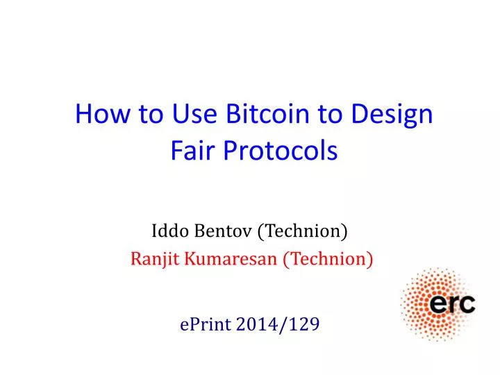 how to use bitcoin to design fair protocols