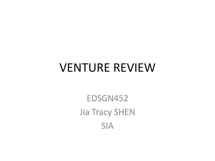 venture review