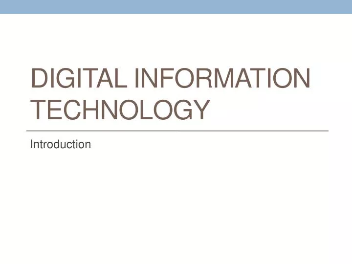 digital information technology