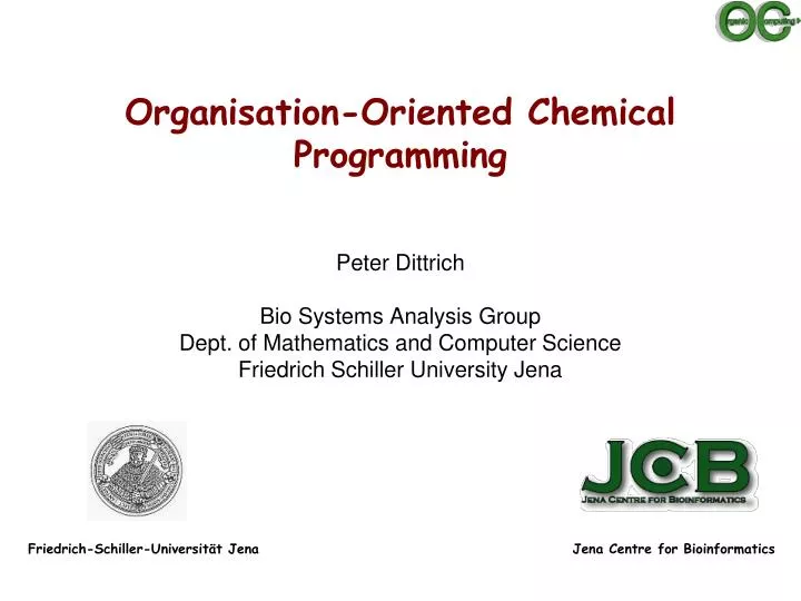 organisation oriented chemical programming