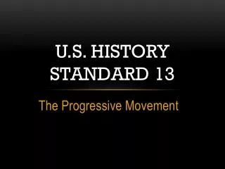 U.S. History Standard 13