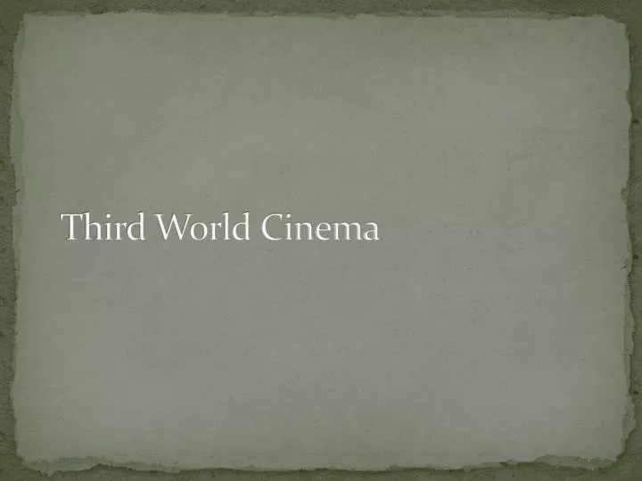 third world cinema