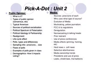 Pick-A-Dot : Unit 2