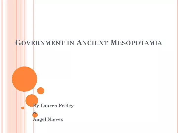 government in ancient mesopotamia