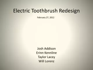 Electric Toothbrush Redesign