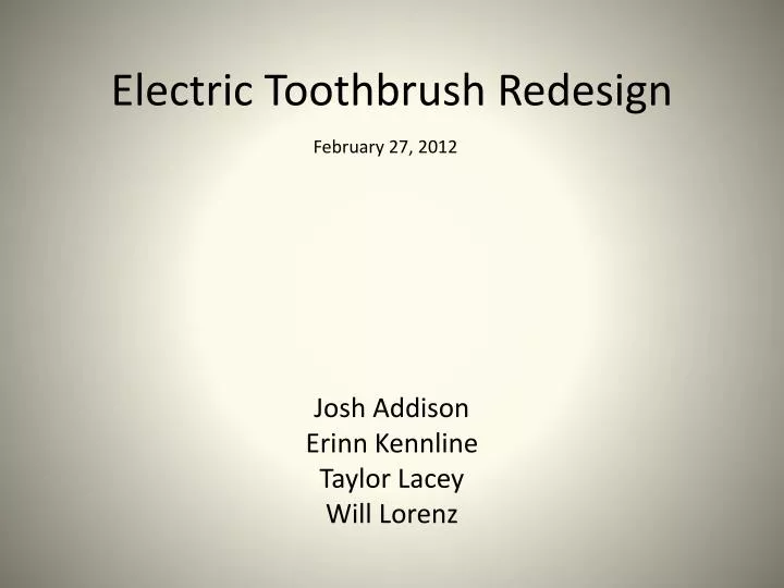 electric toothbrush redesign