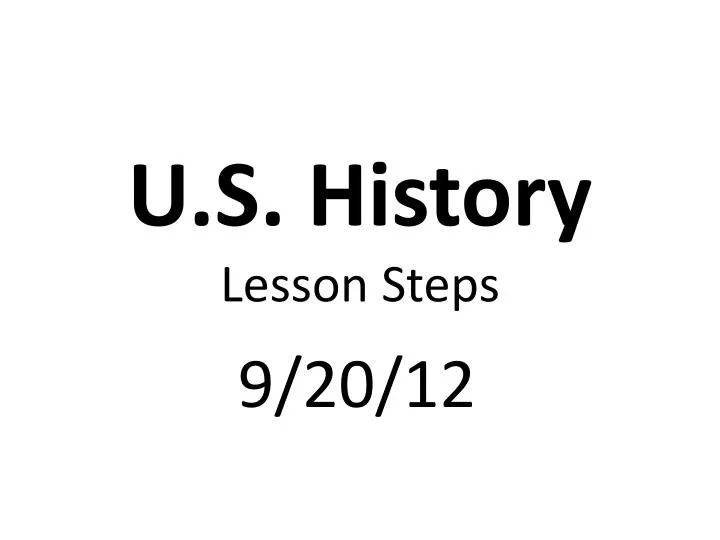u s history lesson steps