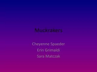 muckrakers