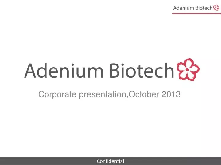 corporate presentation october 2013