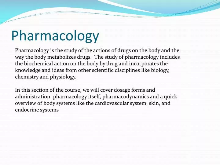 pharmacology