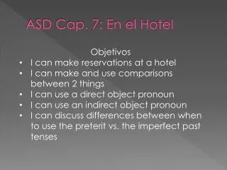 asd cap 7 en el hotel