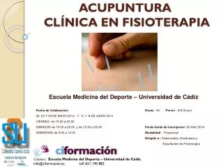 ACUPUNTURA CLÍNICA EN FISIOTERAPIA