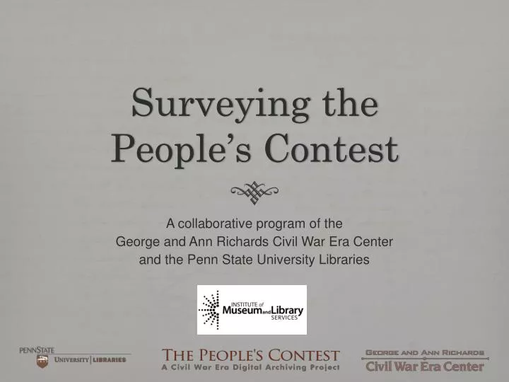 surveying the people s contest