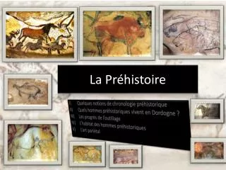 la pr histoire