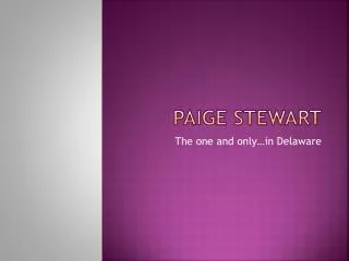 Paige Stewart