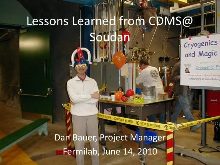 lessons learned from cdms@ soudan