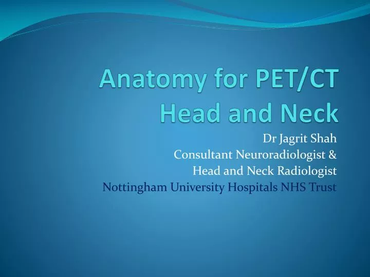 anatomy for pet ct head and neck