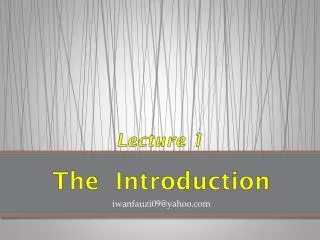 The Introduction