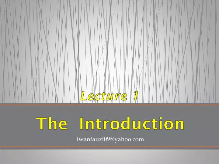 the introduction