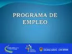 PROGRAMA DE EMPLEO - slide 1