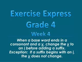 Exercise Express Grade 4 Week 4