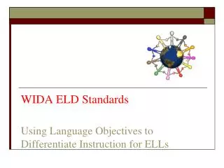 WIDA ELD Standards Using Language Objectives to Differentiate Instruction for ELLs